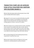 TRANSACTION COMPS AND LBO MODELING EXAM ACTUAL EXAM PAPER 2026 QUESTIONS WITH SOLUTIONS GRADED A&plus;