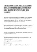 TRANSACTION COMPS AND LBO MODELING EXAM COMPREHENSIVE EXAMINATION TEST 2026 QUESTIONS WITH ANSWERS 100&percnt; CORRECT