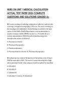 NURS 231 PATHOPHYSIOLOGY FINAL EXAM PORTAGE LEARNING 2026 EXAMINATION TEST SOLVED QUESTIONS WITH FULL SOLUTION GRADED A&plus;