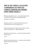 NURS 231 PATHOPHYSIOLOGY FINAL EXAM SCRIPT 2026 TEST PAPER QUESTIONS AND SOLUTIONS GRADED A&plus;