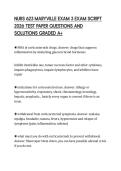 NURS 623 MARYVILLE EXAM 3 EXAM SCRIPT 2026 TEST PAPER QUESTIONS AND SOLUTIONS GRADED A&plus;