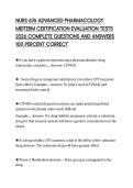NURS 676 ADVANCED PHARMACOLOGY MIDTERM CERTIFICATION EVALUATION TESTS 2026 COMPLETE QUESTIONS AND ANSWERS 100 PERCENT CORRECT