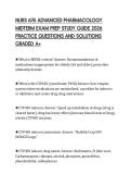 NURS 676 ADVANCED PHARMACOLOGY MIDTERM EXAM SCRIPT 2026 FULL SOLUTIONS AND CORRECT ANSWERS ALREADY PASSED
