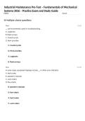 Industrial Maintenance Pre-Test &ndash; Fundamentals of Mechanical Systems 2026 &ndash; Practice Exam and Study Guide