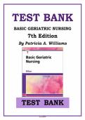 Test bank for Basic Geriatric Nursing 7th Edition by Patricia A&period; Williams MSN RN CCRN &lpar;Author&rpar; all chapters fully covered with test questions and answers graded A&plus;