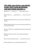 TTU ZOOL 2403 EXAM 2 2026 STUDY GUIDE TEST PAPER QUESTIONS AND SOLUTIONS GRADED A&plus;