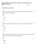 Industrial Maintenance &ndash; Chapter 1 2026 &ndash; Fundamentals of Mechanical Systems and Maintenance Study Guide