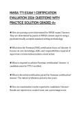 NWSA TT1 EXAM 1 CERTIFICATION EVALUATION 2026 QUESTIONS WITH PRACTICE SOLUTION GRADED A&plus;