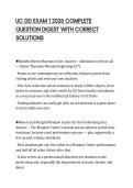 UC DD EXAM 1 2026 COMPLETE QUESTION DIGEST WITH CORRECT SOLUTIONS