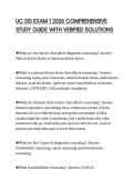 UC DD EXAM 1 2026 COMPREHENSIVE STUDY GUIDE WITH VERIFIED SOLUTIONS