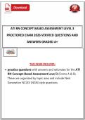 ATI RN Concept-Based Assessment Level 3 Proctored Exam 2026 Verified Questions and Answers Graded A&plus; Comprehensive Exam Preparation Material