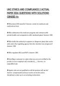 UHC ETHICS AND COMPLIANCE 2 ACTUAL PAPER 2026 QUESTIONS WITH SOLUTIONS GRADED A&plus;