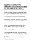 UHC ETHICS AND COMPLIANCE 2 CERTIFICATION EVALUATION 2026 QUESTIONS WITH PRACTICE SOLUTION GRADED A&plus;