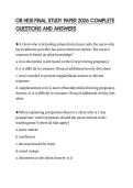 OB HESI FINAL STUDY PAPER 2026 COMPLETE QUESTIONS AND ANSWERS