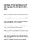 OCR GCSE PSYCHOLOGY EXAMINATION TEST 2026 COMPREHENSIVE Q&A STUDY GUIDEOCR GCSE PSYCHOLOGY EXAMINATION TEST 2026 COMPREHENSIVE Q&A STUDY GUIDE