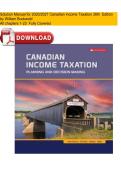 Solution Manual for 2026&sol;2027 Canadian Income Taxation 26th Edition by William Buckwold All chapters 1-23 Fully Covered