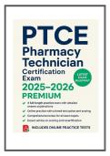 PTCB Pharmacy Technician Certification Exam &lpar;2025&ndash;2026&rpar; &ndash; Premium Practice Tests  &ndash; Verified Answers PDF