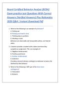 Board Certified Behavior Analyst &lpar;BCBA&rpar; Exam Practice Test Questions With Correct Answers &lpar;Verified Answers&rpar; Plus Detailed Rationales 2026 Q&A &vert; Instant Download PDF Study Guide & Exam Preparation Material