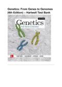 Genetics&colon; From Genes to Genomes &ndash; 6th Edition &ndash; Complete Test Bank