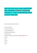 NUR 202 Final Exam Study QUESTIONS AND VERIFIED CORRECT ANSWERS GRADED A&plus; LATEST 2026-2027&period;docx