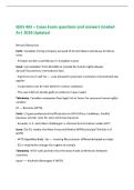 IBUS 493 &ndash; Cases Exam questions and answers Graded  A&plus;&vert; 2026 Updated 