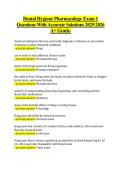 Dental Hygiene Pharmacology Exam 1  Questions With Accurate Solutions 20252026  A&plus; Grade&period; 