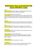 Dental Hygiene Theory Exam Questions With  Answers 20252026 A&plus; Grade&period; 