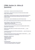 CPWA&period; Section 1A - Ethics &lpar;5 Questions&rpar; Questions and Answers