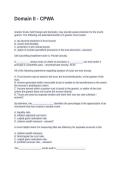 Domain II - CPWA&period; Questions and Answers 2026