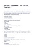 Section 9&period; Retirement - TVM Practice for CPWA Questions and Answers