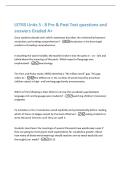 LETRS Units 5 - 8 Pre & Post Test questions and  answers Graded A&plus; 
