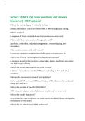 Lecture 10 MCB 450 Exam questions and answers  Graded A&plus;&vert; 2026 Updated 
