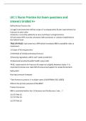 LEC 1 Nurse Practice Act Exam questions and  answers Graded A&plus;  Define Nurse Practice Act  1&rpar; Legal instrument that defines scope of nursing practice & sets requirements for  licensure in each state  2&rpar; Grants a nurse the authority to carry out those nurs