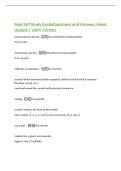 Med SLP Study GuideQuestions and Answers latest  Update &vert; 100&percnt; Correct  