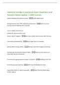 maternal newborn proctored exam Questions and  Answers latest Update &vert; 100&percnt; Correct  