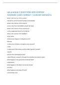 Lab practical 2 QUESTIONS AND VERIFIED  ANSWERS &vert;100&percnt; CORRECT &vert; ALREADY GRADED A 