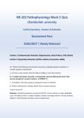 NR-283 Pathophysiology Week 3 Quiz  2026&sol;2027 &vert;ACTUAL EXAM &vert; Verified Q&A with Rationales &vert; Chamberlain &vert; Pass Guaranteed - A&plus; Graded
