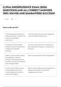 CLPNA JURISPRUDENCE EXAM &lpar;2026&rpar; QUESTIONS AND ALL CORRECT ANSWERS 100&percnt; SOLVED AND GUARANTEED SUCCESS&excl;&excl;