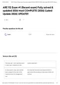 ARE 112 Exam &num;1 &lpar;Recent exam&rpar; Fully solved & updated 2026 Most COMPLETE &lpar;2026&rpar; &lpar;Latest Update 2026&rpar; UPDATE&excl;&excl;