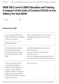SERE 100&period;2 Level A SERE Education and Training in Support of the Code of Conduct &lpar;FOUO&rpar; &lpar;4 hrs&rpar; Military Pre Test 2026&excl;&excl;