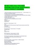 NR 667 VISE CALL FOCUSED POSSIBILITIES EXAM QUESTIONS & VALID CORRECT ANSWERS