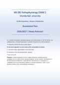 NR-283 Pathophysiology Exam 2 2026&sol;2027 &vert; Verified Q&A with Rationales &vert;  ACTUAL EXAM &vert; Chamberlain &vert; Pass Guaranteed - A&plus; Graded