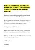ACAS 5&period;3 COURSE STUDY GUIDE ACTUAL EXAM SCRIPT 2026 FULL QUESTIONS AND CORRECT ANSWERS ALREADY PASSED MATERIAL