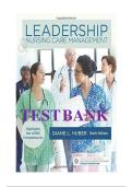 Test Bank for Leadership and Nursing Care Management 6th Edition by Huber &vert; Complete Guide with Answers &lpar;All Chapters 1-27&rpar;