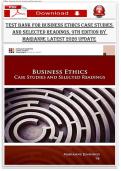 Test Bank for Business Ethics&colon; Case Studies and Selected Readings&comma; 9th Edition &ndash; Marianne M&period; Jennings
