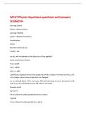 MCAT Physics Equations questions and answers  Graded A&plus; 