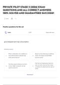 PRIVATE PILOT STAGE 3 &lpar;2026&rpar; EXAM QUESTIONS AND ALL CORRECT ANSWERS 100&percnt; SOLVED AND GUARANTEED SUCCESS&excl;&excl;