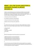 NR667- CEA FNP EXAM QUESTIONS & ANSWERS PASSED ALREADY GRADED A&plus;