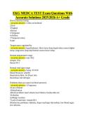 EKG MEDCA TEST Exam Questions With  Accurate Solutions 20252026 A&plus; Grade 