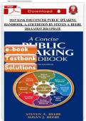 Test Bank for Concise Public Speaking Handbook&comma; A&comma; 6th Edition &ndash; Steven A&period; Beebe &lpar;Chapters 1&ndash;27&comma; 2024&rpar;